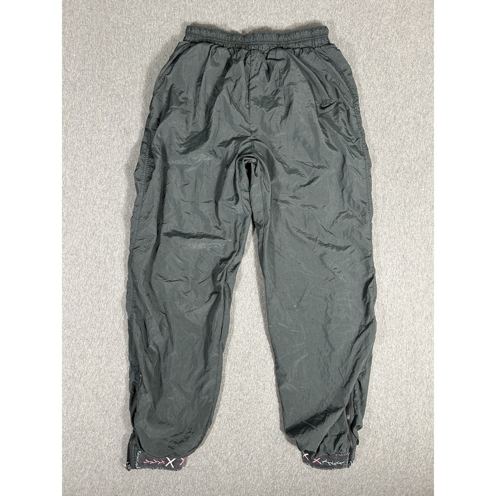 Vintage Nike Challenge Court Track Pants Mens Black Tennis 90s Agassi Zip Cuff L
